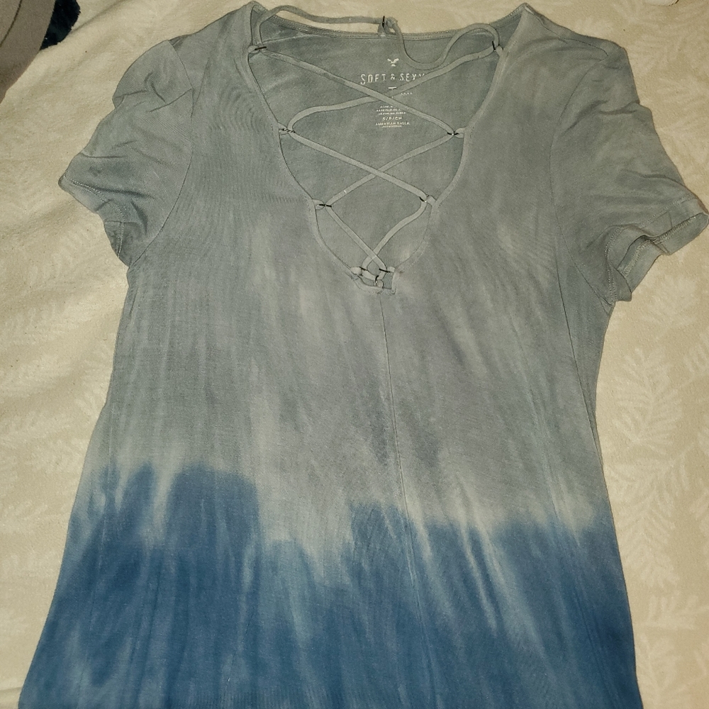 American Eagle Lace Up Shirt